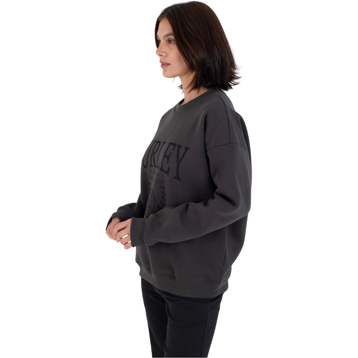 2025 Hurley Femmes Stade Crew WFTEU00018 - Dark Shadow